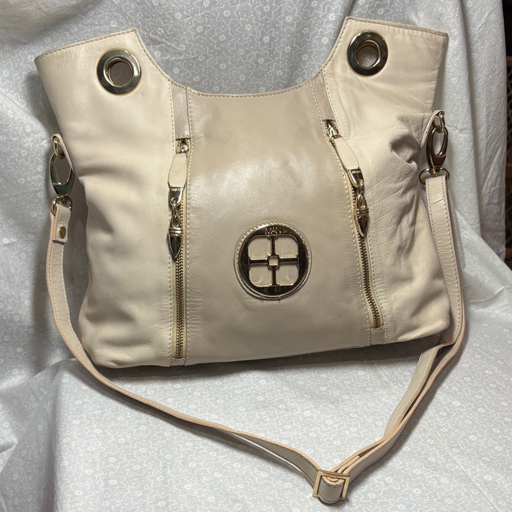 Iman Two Tone Leather Bag